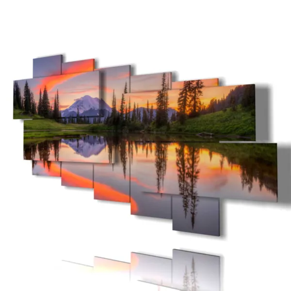 Impressions d''aube sur le lac