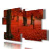 quadro autunnale foglie rosse