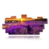 cuadros flores de lavanda besadas por una espectacular puesta de sol - version: 15 pannelli 250x112cm