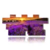 paintings lavender flowers kissed by a spectacular sunset - version: 12 pannelli 232x106cm
