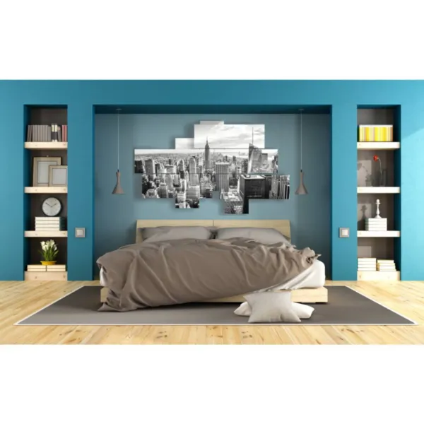 Print of a black and white New York wall.