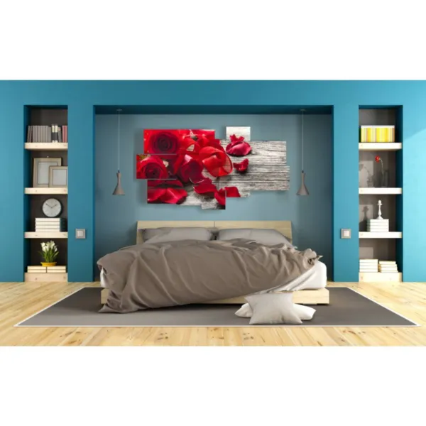 paintings with red roses wall decorations