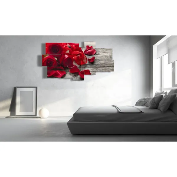 quadri floreali di rose rosse