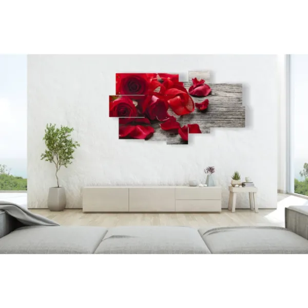Paintings of red roses for the living room