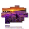 cuadros flores de lavanda besadas por una espectacular puesta de sol - version: 9 pannelli 164x114cm