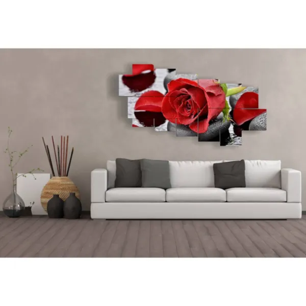 zeitgenössische Gemälde mit roten Rosen