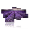 paintings with lavender flowers in a reflected sky - version: 8 pannelli 184x108cm