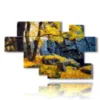 autumn paintings leaves in yellow - version: 8 pannelli 178x111cm