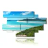 painting overlooking the sea and the beach in the whitsunday archipelago in australia - version: 12 pannelli 206x119cm