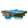 paintings with lake mountain lake kissed by the mountains - version: 16 pannelli 293x107cm