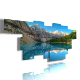 Tableaux avec lac et montagnes