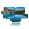 tableaux avec lac montagne lac embrasse par les montagnes - version: 12 pannelli 206x119cm