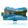 tableaux avec lac montagne lac embrasse par les montagnes - version: 11 pannelli 198x112cm