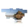 sea paintings mont saint michel in france - version: 11 pannelli 232x103cm