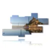 seebilder mont saint michel in frankreich - version: 8 pannelli 210x115cm