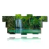 bilder mit wasserfaellen im gruenen - version: 12 pannelli 232x107cm
