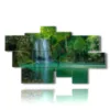 tableaux avec cascades dans la verdure - version: 9 pannelli 187x108cm