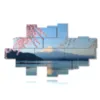 photo paintings mountain mount fuji - version: 18 pannelli 260x153cm