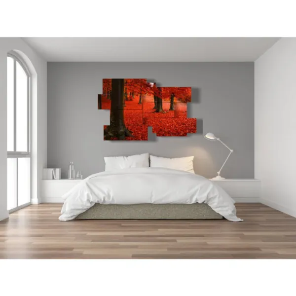 decorazione foglie rosse