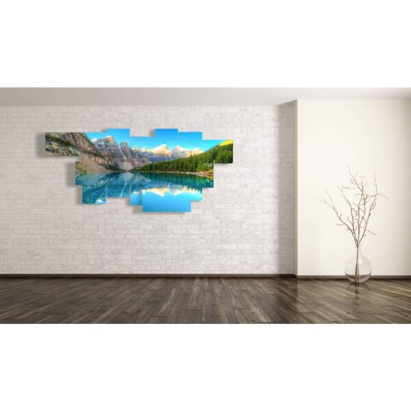 quadri con lago Mountain Lake baciato dai monti