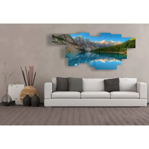 Decoraciones con lago y montañas