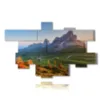tableaux avec montagnes passo di giau - version: 16 pannelli 236x146cm