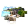 cuadros paisajes marinos playa anse source d argent isla la digue seyshelles - version: 20 pannelli 256x150cm
