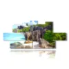 tableaux paysages marins plage de l anse source d argent ile de la digue seyshelles - version: 12 pannelli 240x106cm