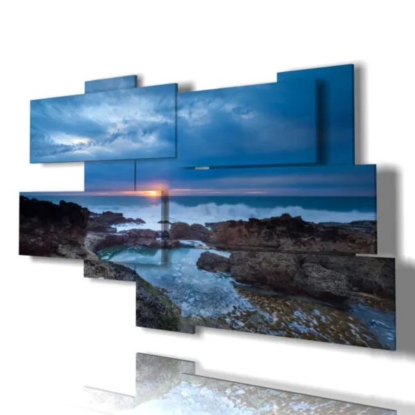 Drucke mit Meer bei Sonnenuntergang