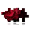 quadri rose rosse - version: 18 pannelli 286x153cm