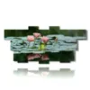 blumen bild rosa seerose - version: 12 pannelli 232x107cm