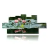 fleurs de tableau de nenuphars roses - version: 12 pannelli 240x106cm