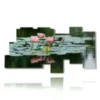 blumen bild rosa seerose - version: 10 pannelli 207x106cm