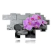pictures with purple orchid flowers lying in the stones - version: 20 pannelli 276x152cm