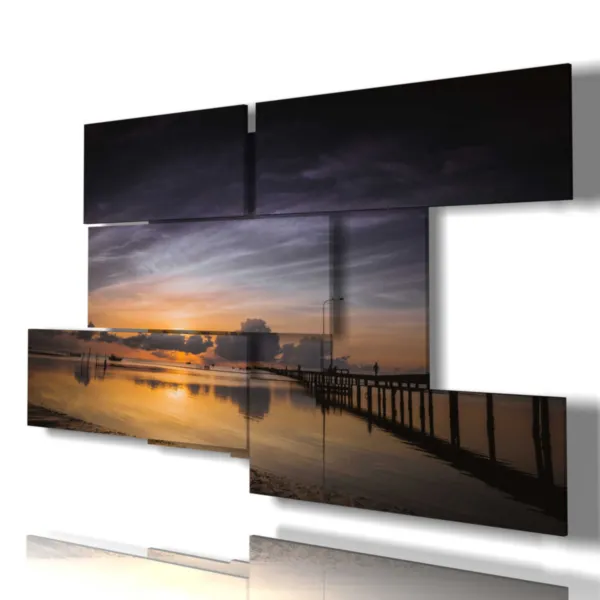 Seascape sunset paintings