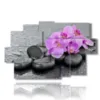 pictures with purple orchid flowers lying in the stones - version: 9 pannelli 171x108cm