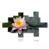 painting with lotus flowers - version: 15 pannelli 258x151cm