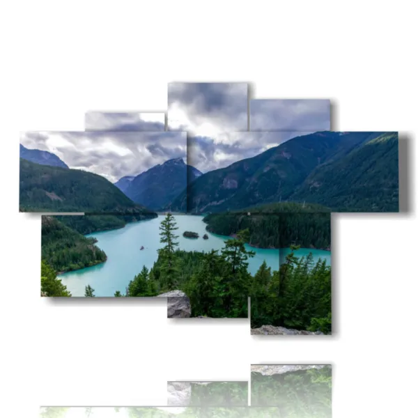 tableaux de paysages de montagne