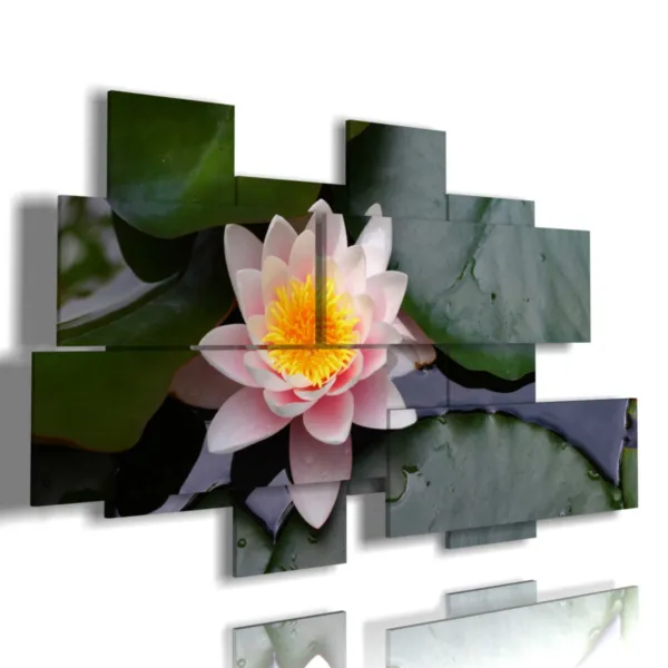Painting with lotus flowers