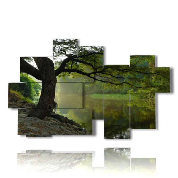 Árboles otoñales cuadros