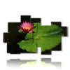 paintings with large leaf flowers photos - version: 9 pannelli 185x115cm