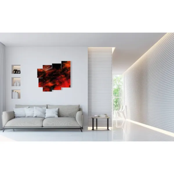 peintures abstraites rouges