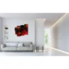 Red abstract paintings