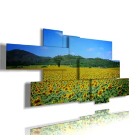 Cuadros modernos de girasoles