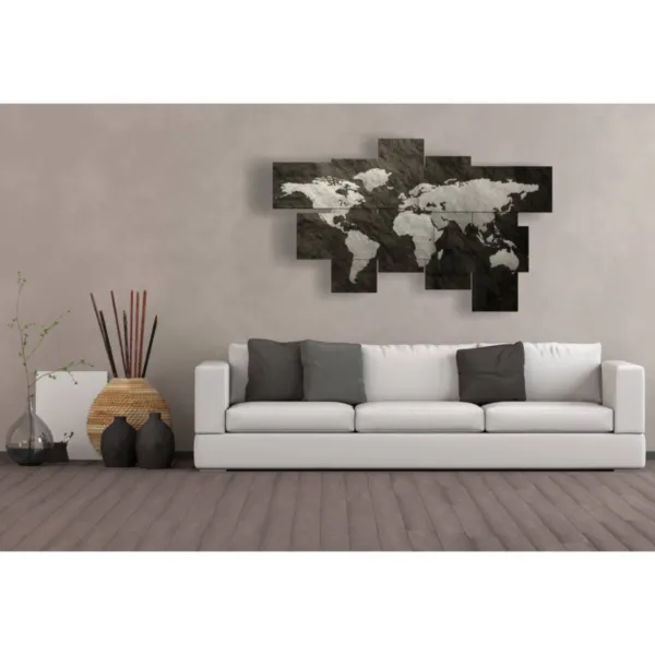 abstract world map paintings