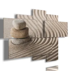 Tableaux avec du sable en espace de détente.