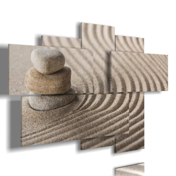 quadri con sabbia in linea di relax