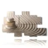 paintings with sand in relaxation lines - version: 8 pannelli 171x100cm