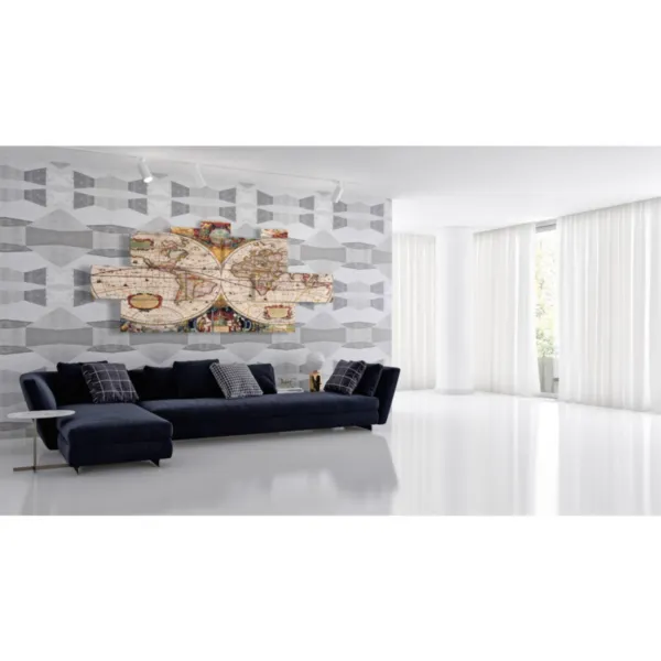 geographic map painting