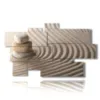 paintings with sand in relaxation lines - version: 9 pannelli 182x107cm